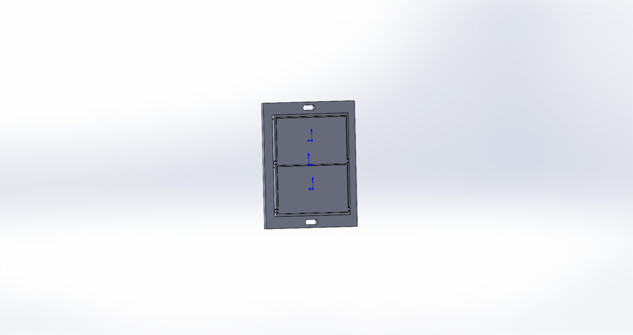 3D модель Модель обратного клапана приточной вентиляции 170х170мм