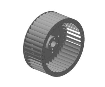 3D модель Крыльчатка центробежного вентилятора, диаметром 250 мм