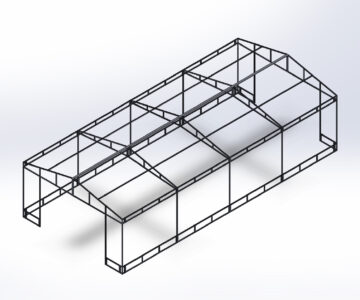 Чертеж Металлокаркас гаража 9,93х4,6 метра