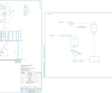 Чертеж Усовершенствование циклона для очистки воздуха