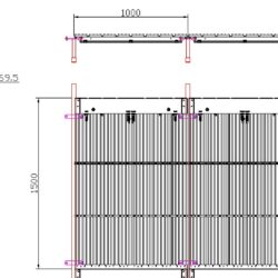 Чертеж Медиаэкран на фасаде здания