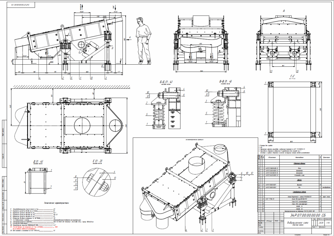 3D модель Вибрационное сито Н-20