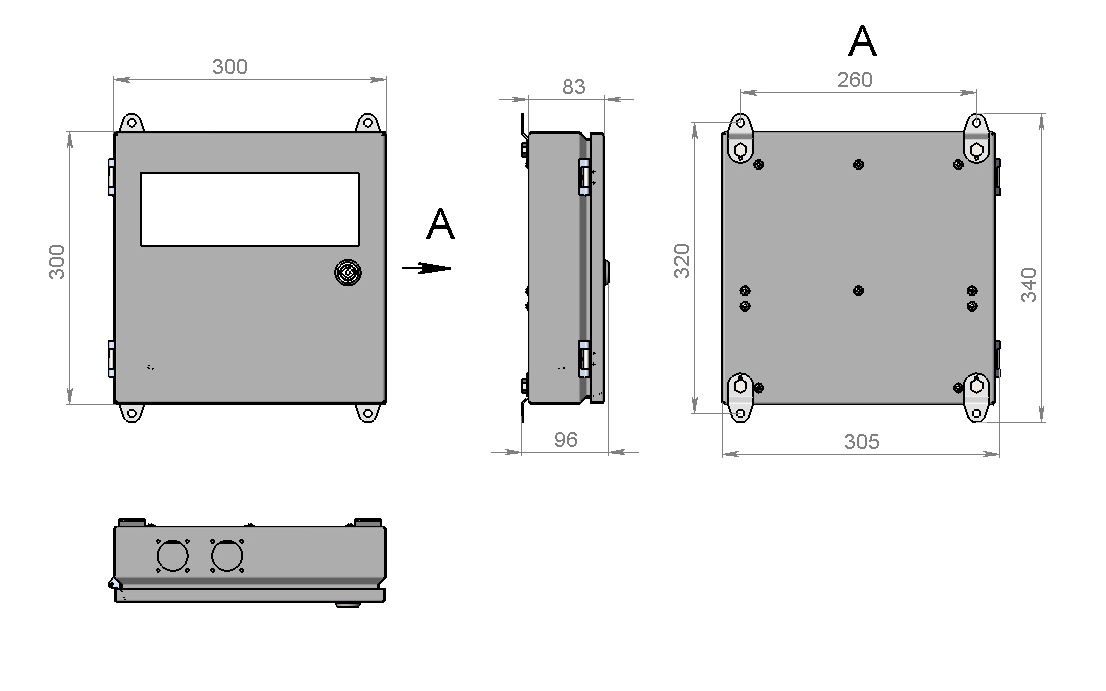 3D модель Шкаф коммуникационный 300 х 300 х 83мм