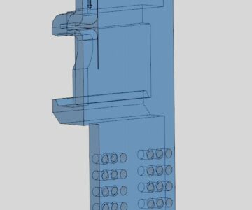 3D модель Универсальный холдер на DIN рейку для крепления блоков питания и другого оборудования