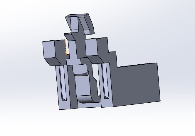 3D модель Замок крышки сканера для HP LJ Professional M1536, CP1525, CM1415