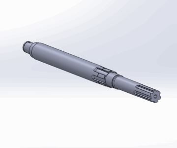 3D модель Приводной вал на ДИП 400 и ответная цапфа(ступица)