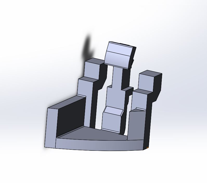 3D модель Замок крышки сканера для HP LJ Professional M1536, CP1525, CM1415