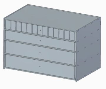 3D модель Шкафчик для свёрл 450х280х290 мм.