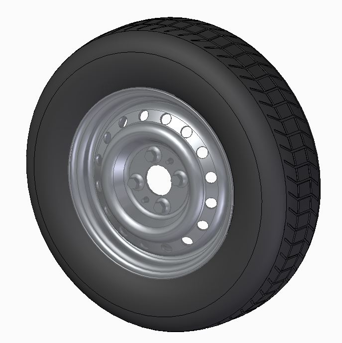 3D модель Колесо R13 с диском 5Jx13 ET29