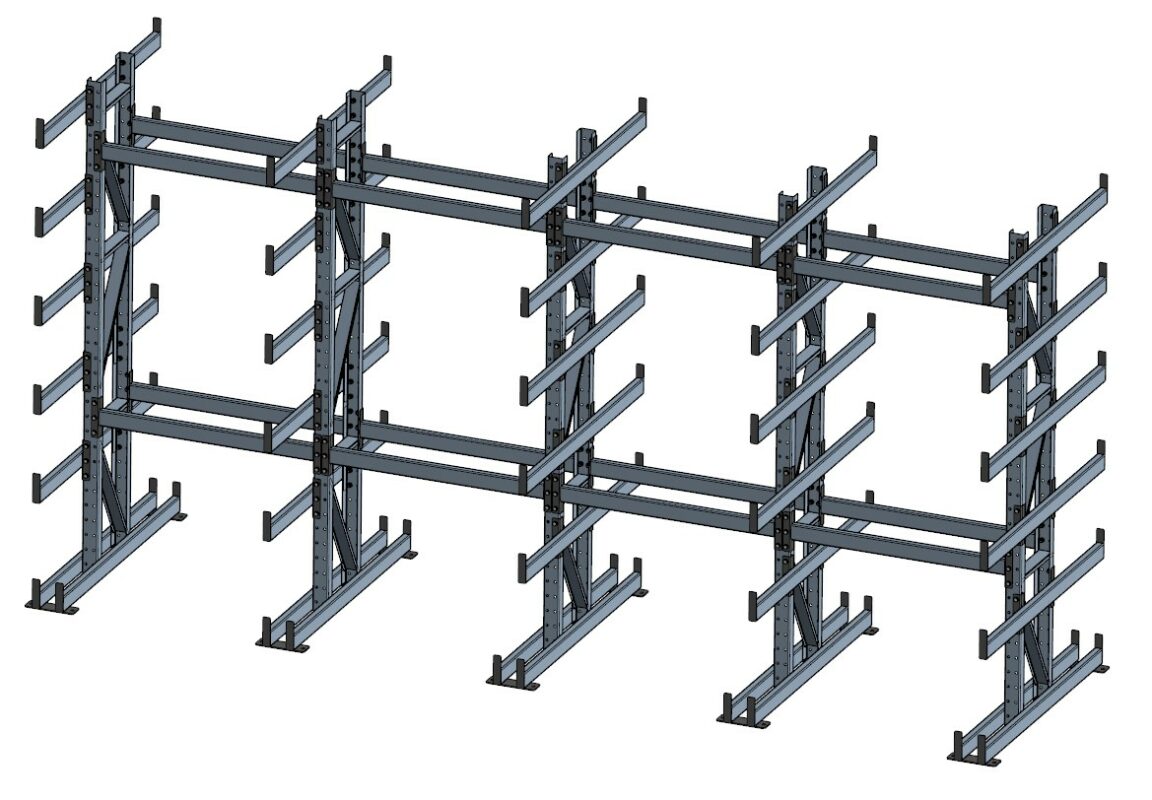 3D модель Стеллаж для хранения металлопроката