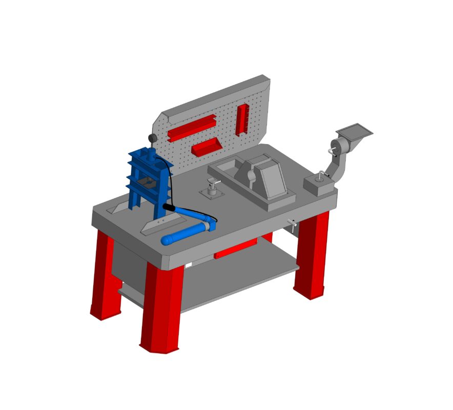3D модель Стенд для ремонта карданных валов Р223