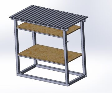 3D модель Сварочный стол из профильной трубы 1085х600х1000 мм