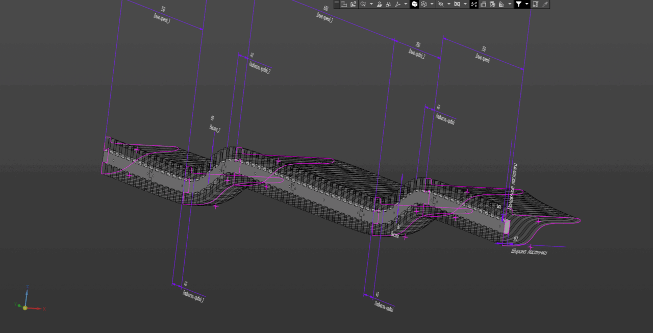 3D модель Полка параметрическая