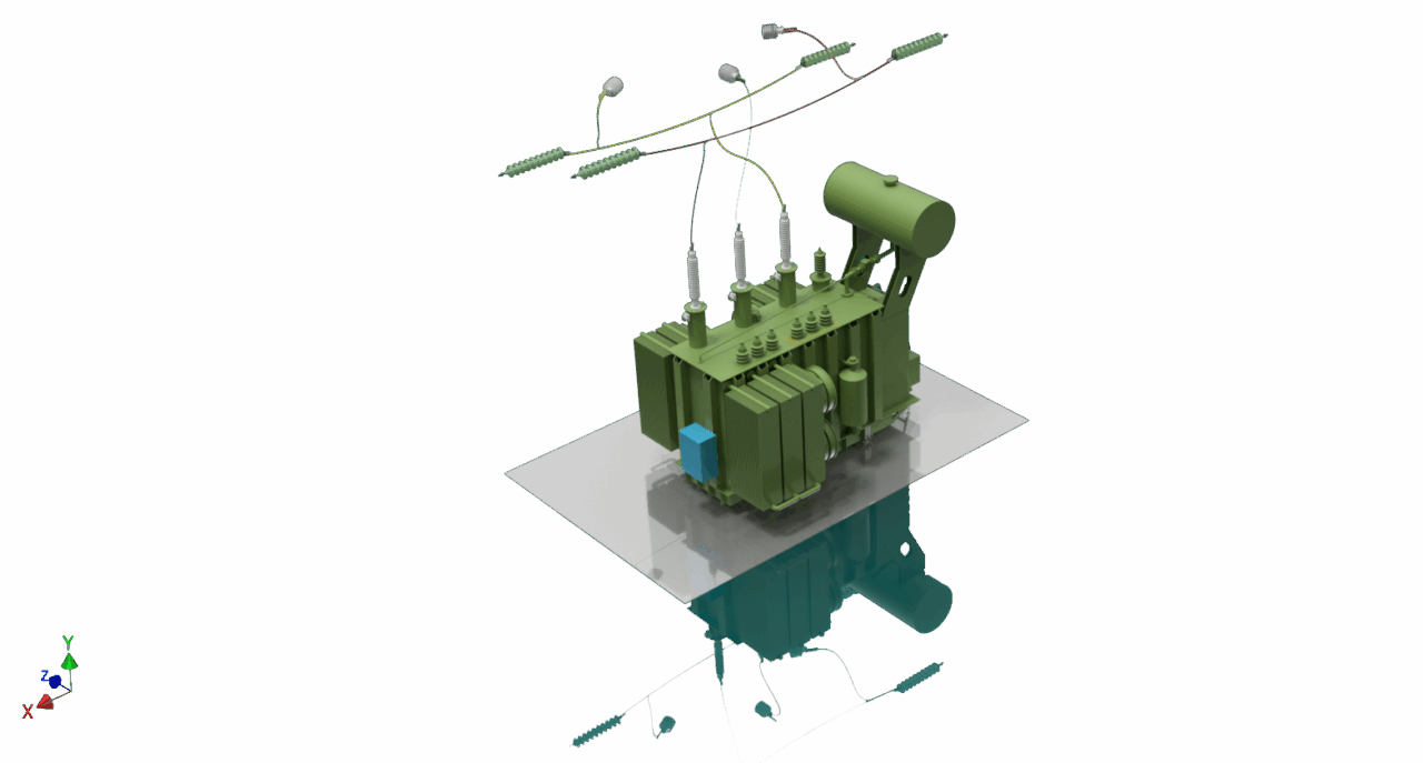 3D модель Транспозиция фаз по 110 кВ