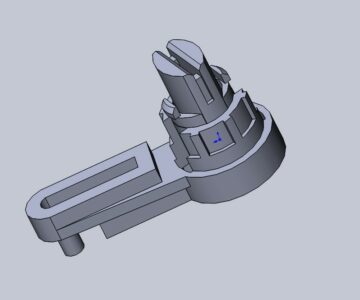 3D модель Крепление заслонки отопителя салона Volkswagen Passat B3.
