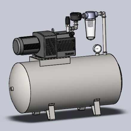 3D модель Вакуумная установка (остаточное давление 100 мбар)