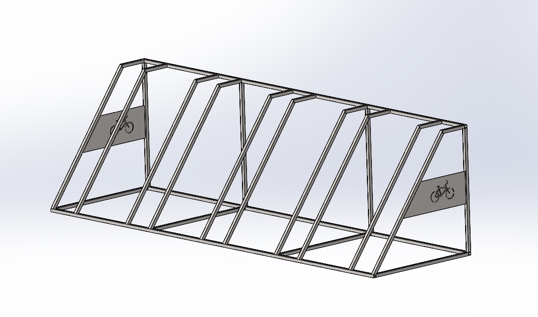 3D модель Велопарковка L=2820