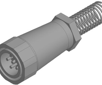 3D модель Комплект - вилка FQ24-6pin TJ-12 и розетка FQ24-6ZK