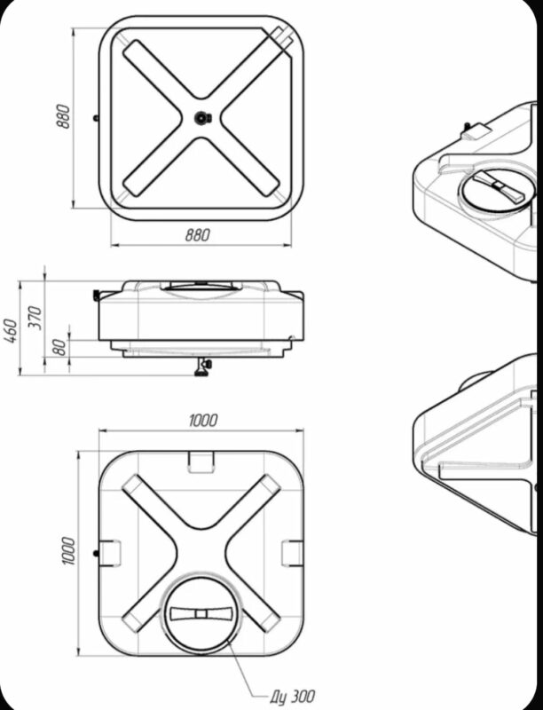 3D модель Бак для летнего душа 200 литров