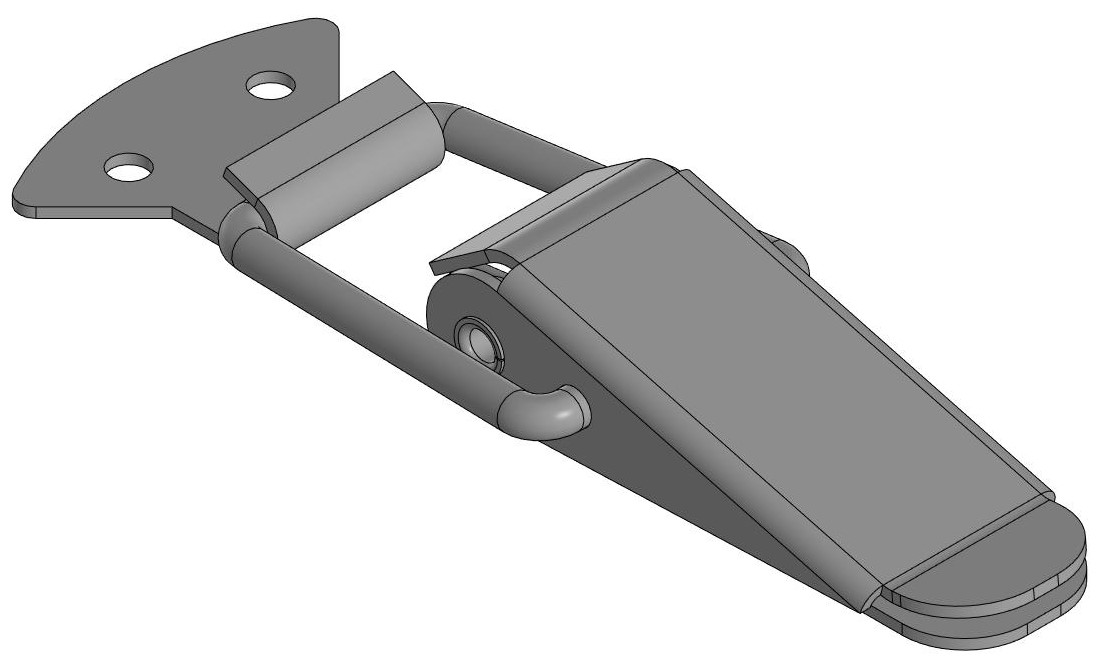 3D модель Замок-защелка лягушка L=89 B14C