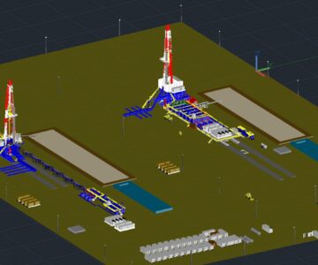 3D модель Буровые установки ZJ70DBS эшелонного типа и с механизмом скольжения.