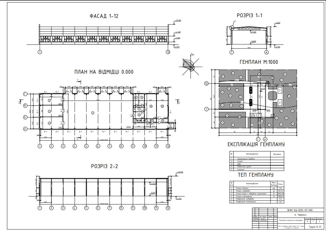 Чертеж Курсовой проект "Ремонтно – механическая мастерская"