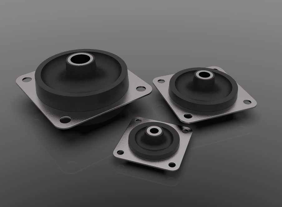 3D модель Резинометаллические пластинчатые амортизаторы ап-1, ап-2, ап-3