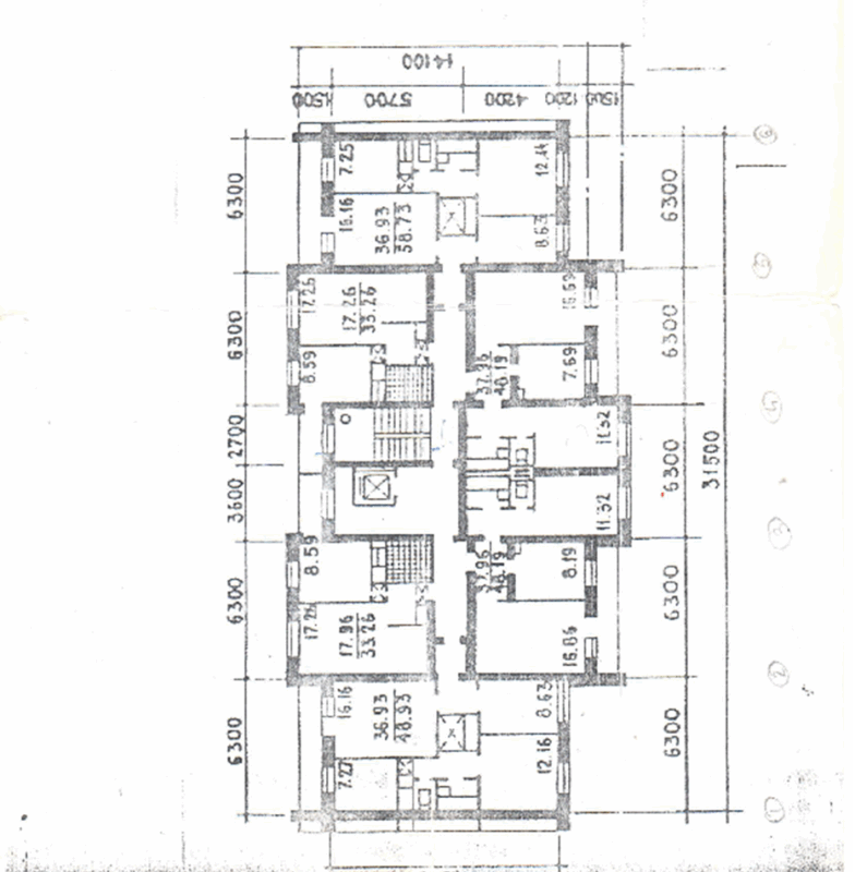 Чертеж Проектирование многоэтажного жилого дома со встроенными офисными помещениями в г. Волгоград