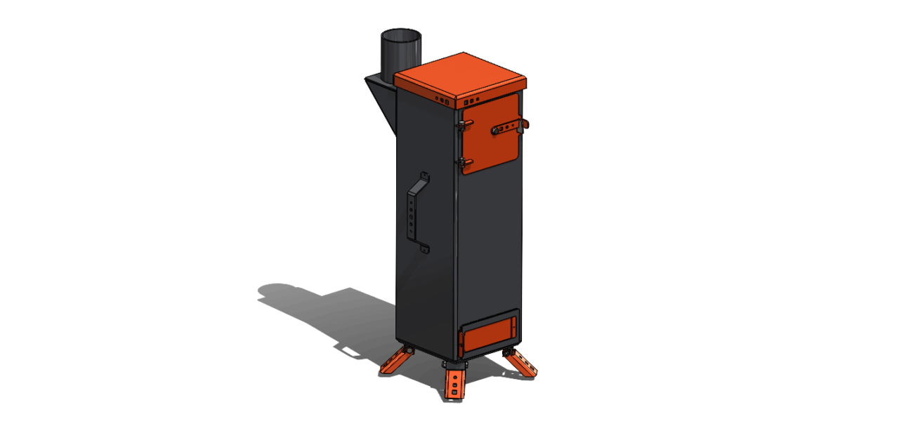 3D модель Печь вертикального горения 200х200х7615