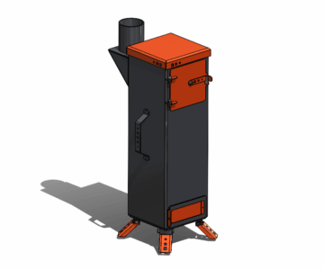 3D модель Печь вертикального горения 200х200х7615