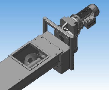 3D модель Конвейер винтовой (шнек) длиной 10 м