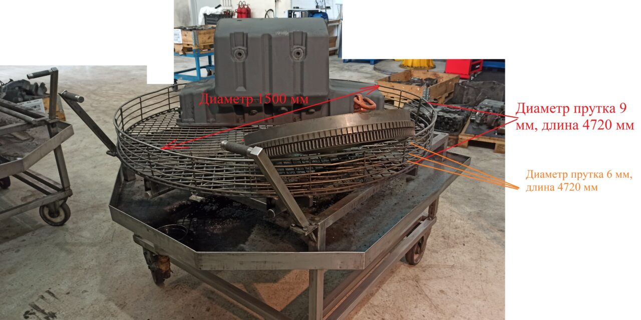 Чертеж Тележка для автоматической мойки деталей