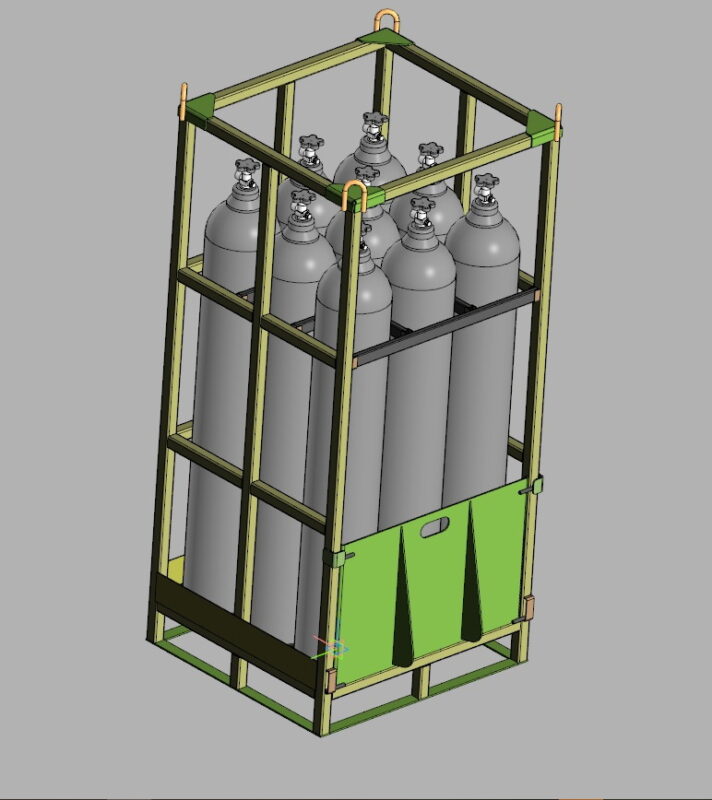 3D модель Кассета для перевозки баллонов