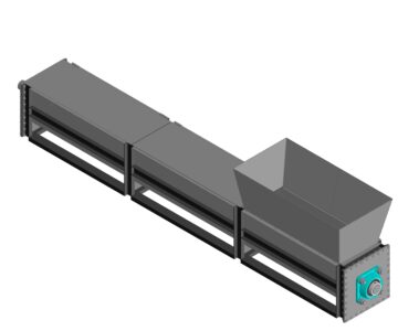 3D модель Шнековый транспортёр. Рабочая модель