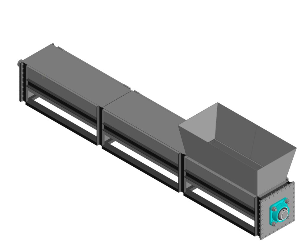 3D модель Шнековый транспортёр. Рабочая модель