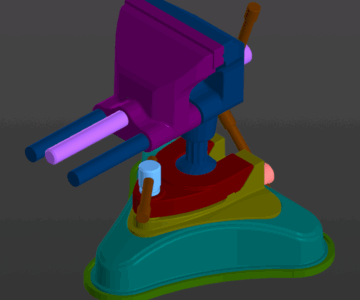 3D модель 3D-Модель тисков зажимных ВКТ23.000.00.00 СБ