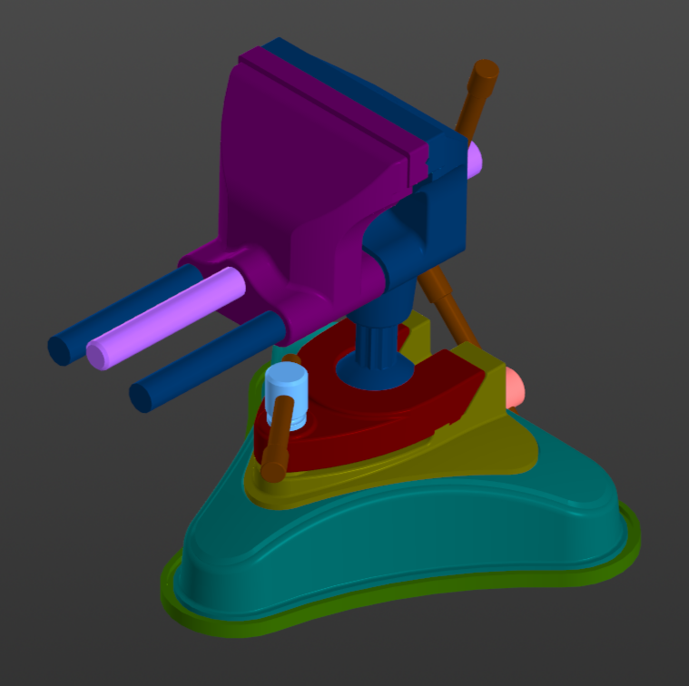 3D модель 3D-Модель тисков зажимных ВКТ23.000.00.00 СБ