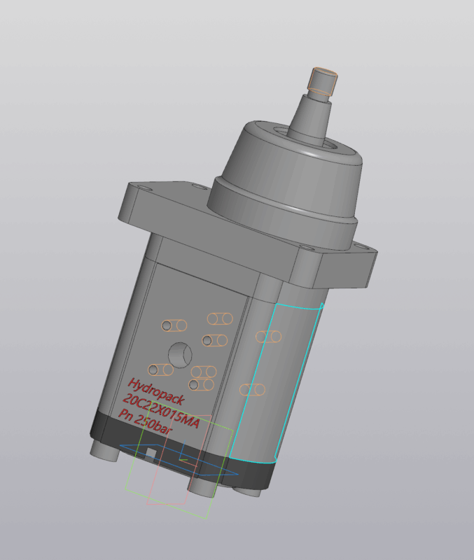 3D модель Гидронасос масляный шестеренный  20C22X015MA