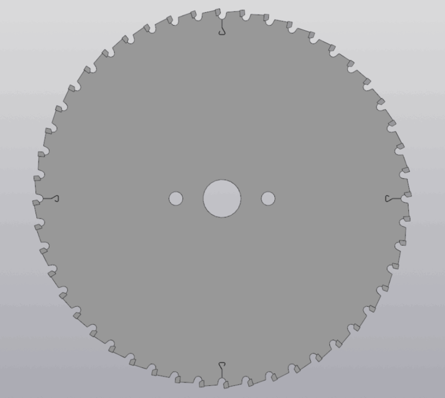 3D модель Пила дисковая 300х5,2-3,5х30 z=48