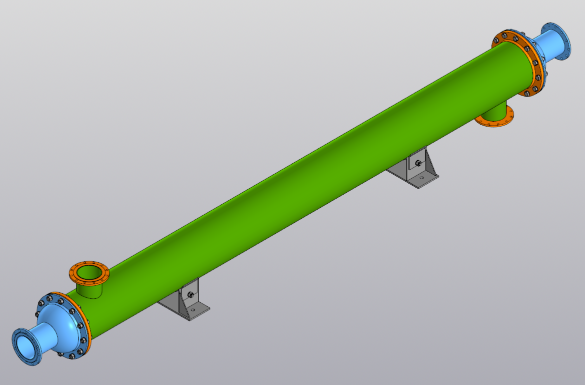 3D модель Кожухотрубчатый теплообменник ∅ 325 мм