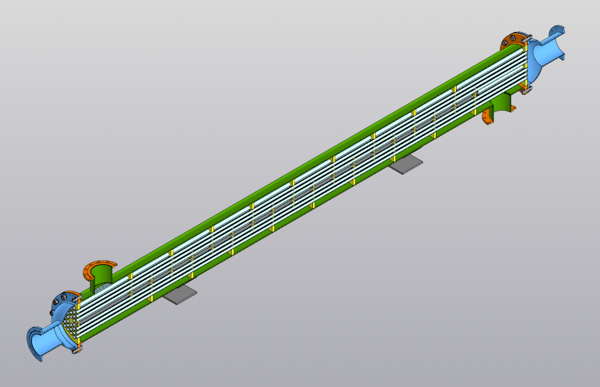 3D модель Кожухотрубчатый теплообменник ∅ 325 мм