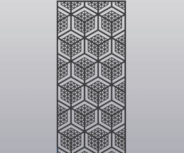 Чертеж Пано декоративное с геометрическим узором 2700х1200 мм.