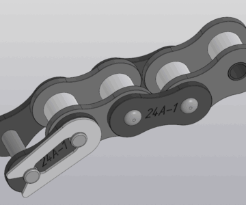 3D модель Цепь приводная роликовая 24А-1 (ПР-38,1-127)
