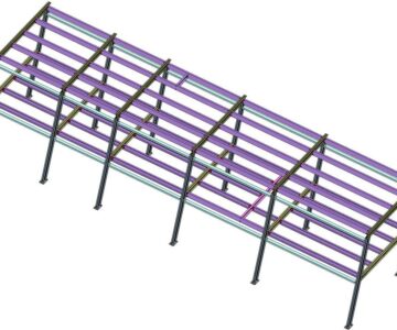 3D модель Металлоконструкция офисного помещения из ЛСТК