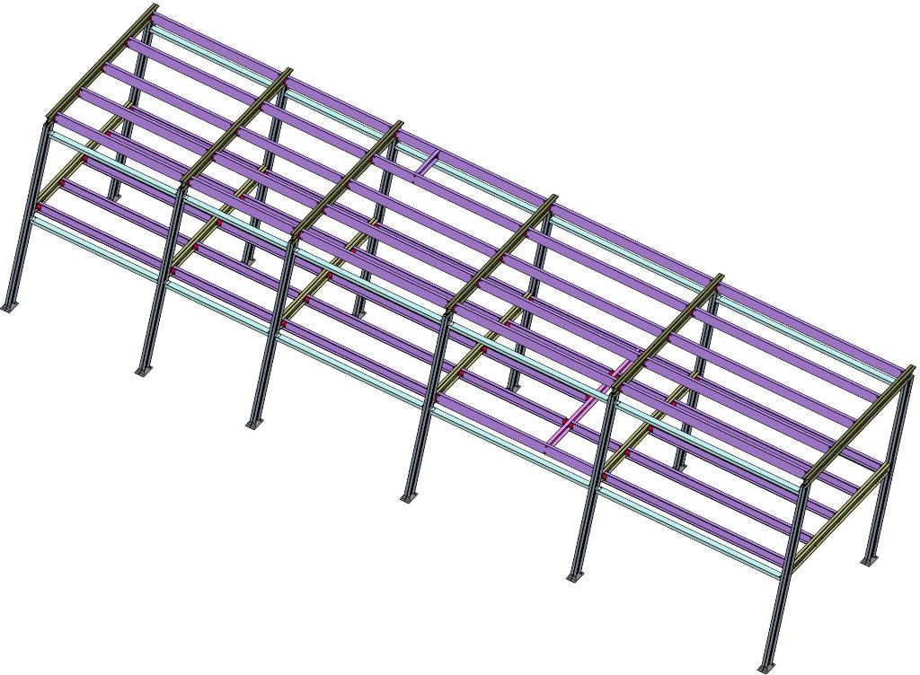 3D модель Металлоконструкция офисного помещения из ЛСТК