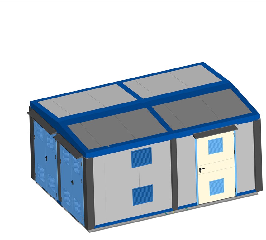 3D модель 3D модель Блочно-модульной 2КТП-1250-15/0,4 кВ