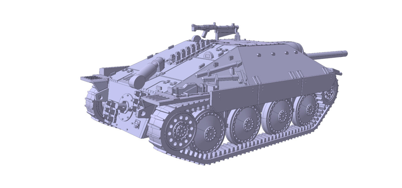 3D модель Сборная 3д модель немецкого танка "Хетцер"