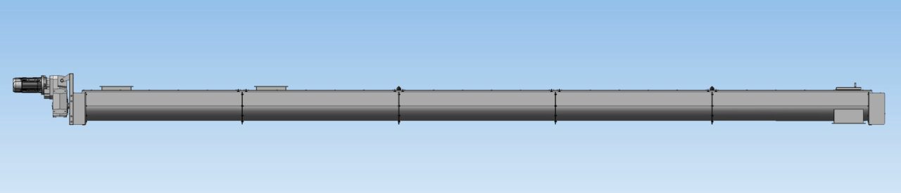 3D модель Конвейер винтовой (шнек) длиной 10 м
