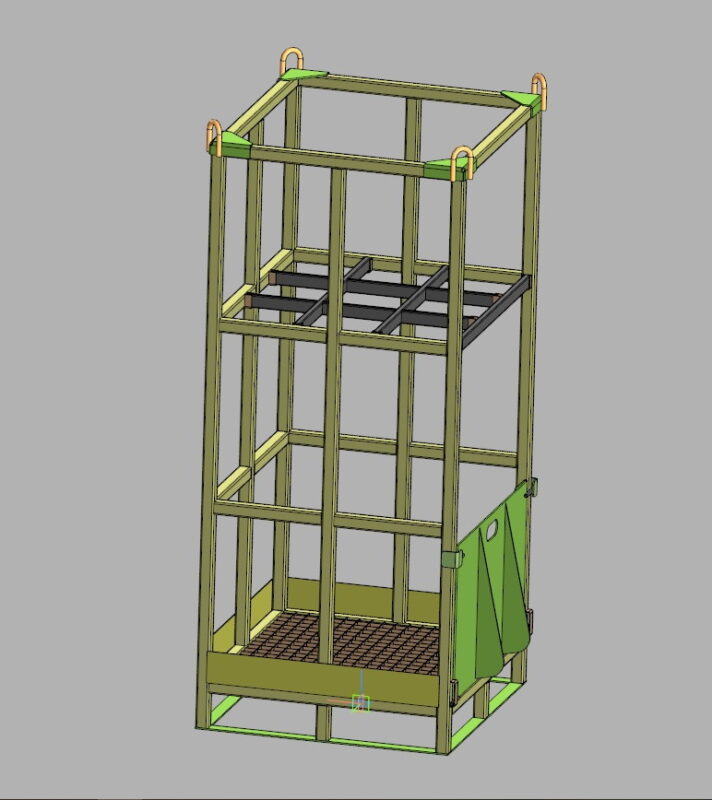 3D модель Кассета для перевозки баллонов