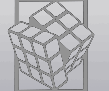 3D модель Панно кубик-рубик